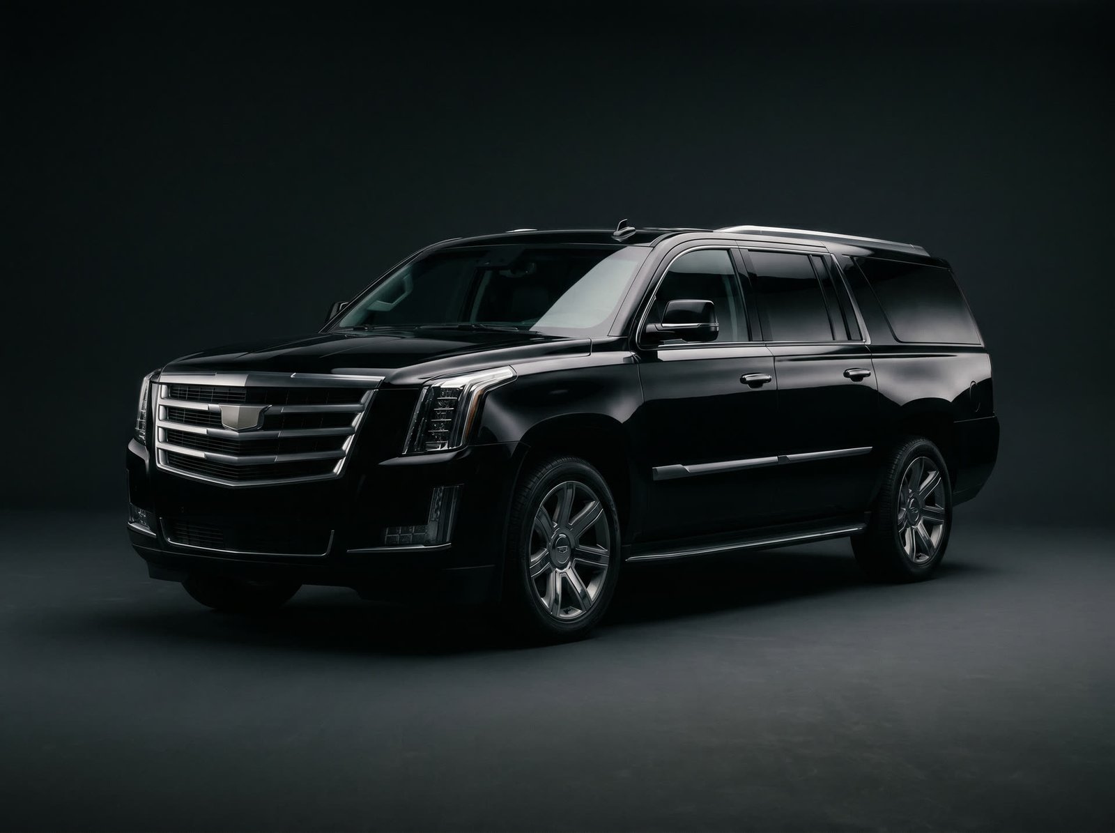 Black Cadillac Escalade ESV luxury SUV